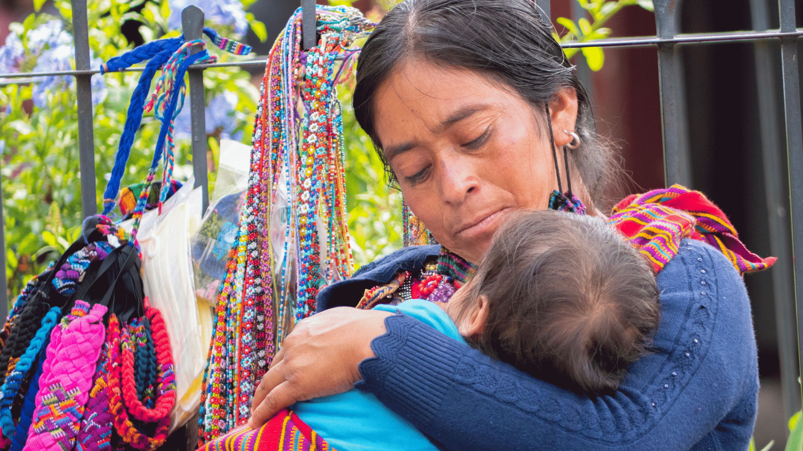 Cuban Mother Holding Child